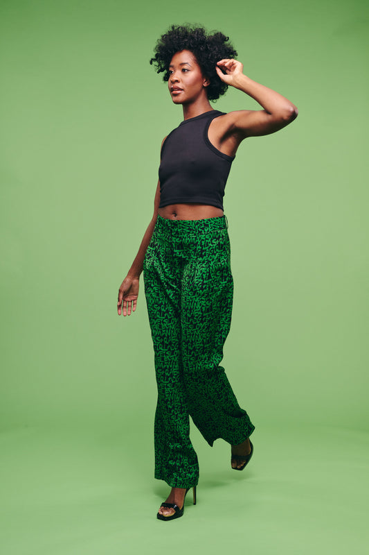 “Spell it Out” Print Pants