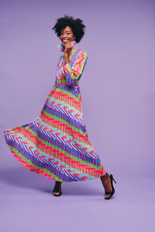 “Who’s That Lady” Pleated Dress